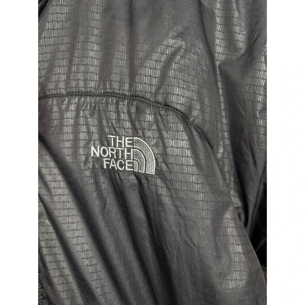 The‎ North Face Mens XL Gray Full Zip Ripstop Puffer Jacket Fleece Lined Collar